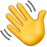 Cursor hand wave greeting icon